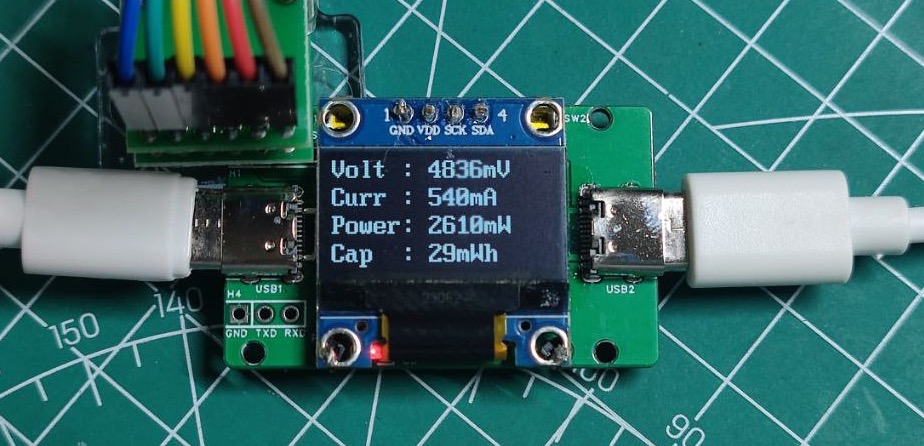 DIY USB 电流表（7）：读取和显示 INA219 电流电压数据